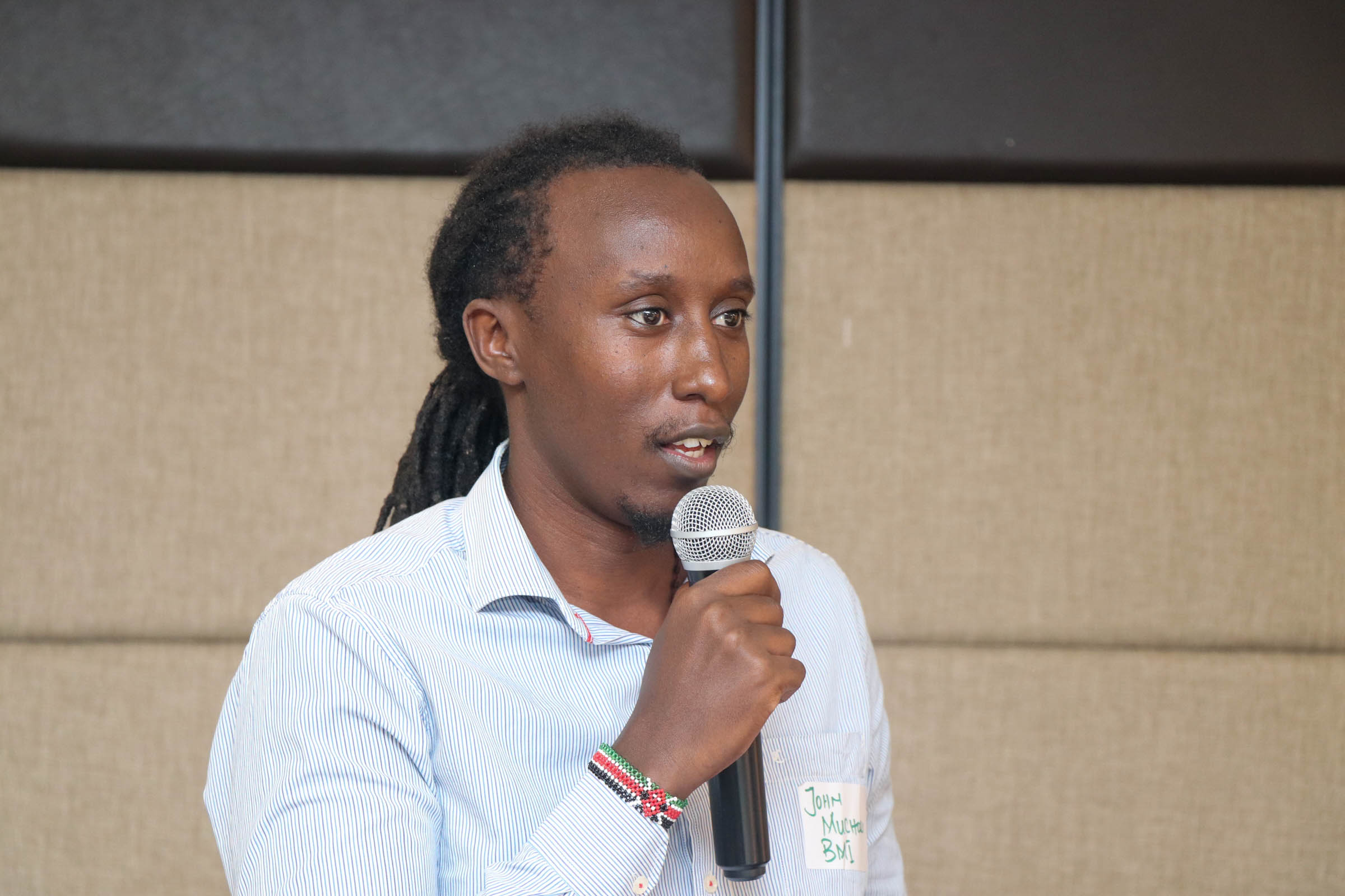 John Muchori speaking on youth elections